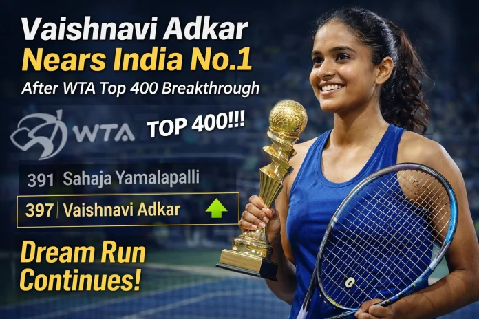 Vaishnavi Adkar Nears India No.1 After WTA Top 400 Breakthrough Vaishnavi Adkar Nears India No.1 After WTA Top 400 Breakthrough