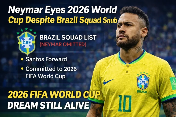 Neymar Eyes 2026 World Cup Despite Brazil Squad Snub Neymar Eyes 2026 World Cup Despite Brazil Squad Snub